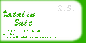 katalin sult business card